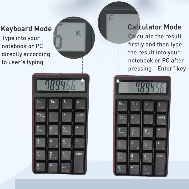 Teclado numérico Electornic Caculator por Cable con Pantalla LCD de la Rentabilidad de un Teclado Para Ipad, Android, Windows Phone Mackbook Tablet 1