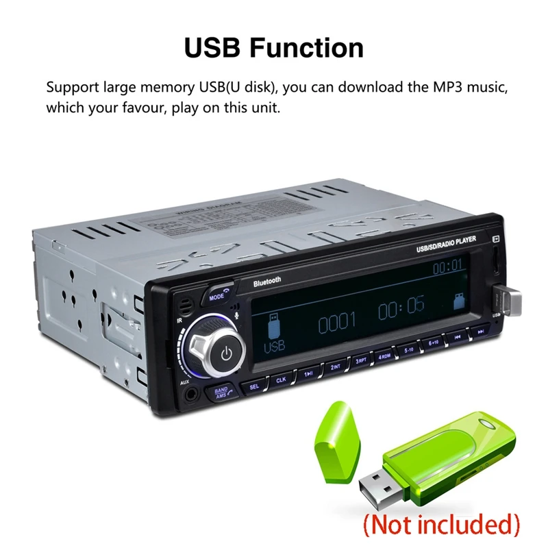 DAB+ Autoradio 1 Din Coche de Radio RDS manos libres MP3/SD/MMC Dab+, FM, USB LCD Sn Digital o equipo Estéreo del Coche de Bluetooth de la Tarjeta del TF 1