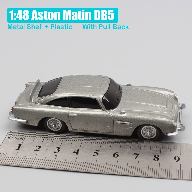 1:48 Escala Mini Aston Matin DB5 DBS Tire hacia Atrás El Cómic BD-5 Acrostar Jet Diecasts & Vehículos de Juguete Modelo de Coche de Juguete De Colección 1