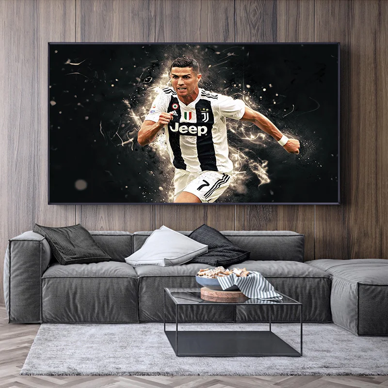 La Estrella del fútbol Ronaldo Lienzo de Pintura Retro Posters y Impresiones de Arte Moderno de la Pared de la Figura de la Imagen para la Sala de estar Decoración para el Hogar Cuadros 1