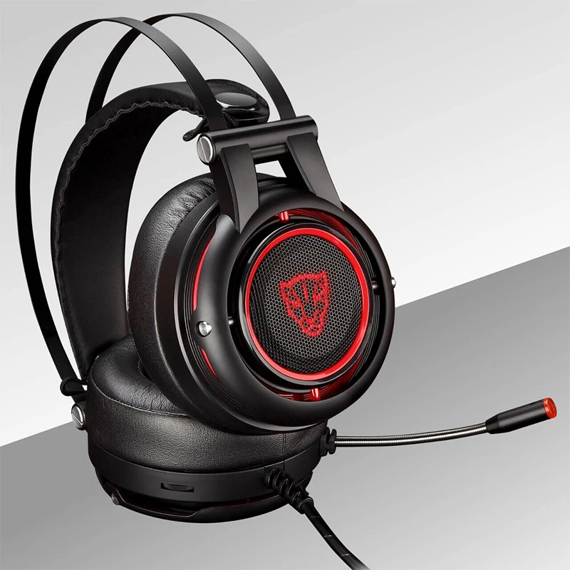 Motospeed Wired Gaming Headset Auriculares de sonido Envolvente de sonido de graves Profundos Estéreo Casco de Auriculares con Micrófono Para el Juego de PS4 PC Portátil 1