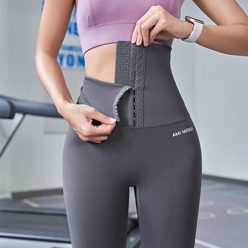 Fitness Apretado Pantalón de Deporte para las Mujeres que Adelgaza la Cintura Entrenador de Running Leggings Control de las Bragas, Pantalones de Yoga 1