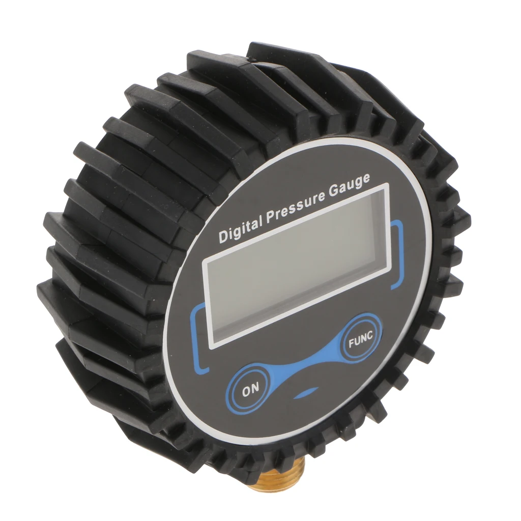 Digital de Inflado de Neumáticos Con Manómetro de Presión de Aire Chuck Manguera de Goma Para Compresores de Aire Y Infladores - 200PSI 1
