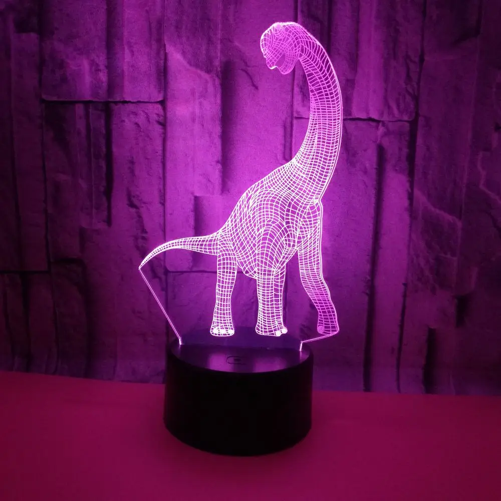 Nueva Creatividad de Dinosaurios en 3d de la Lámpara Táctil a color, Visual Led Luz de la Noche de Regalo de la Decoración de la Atmósfera 3d de la Mesa de los Niños de la Lámpara 1