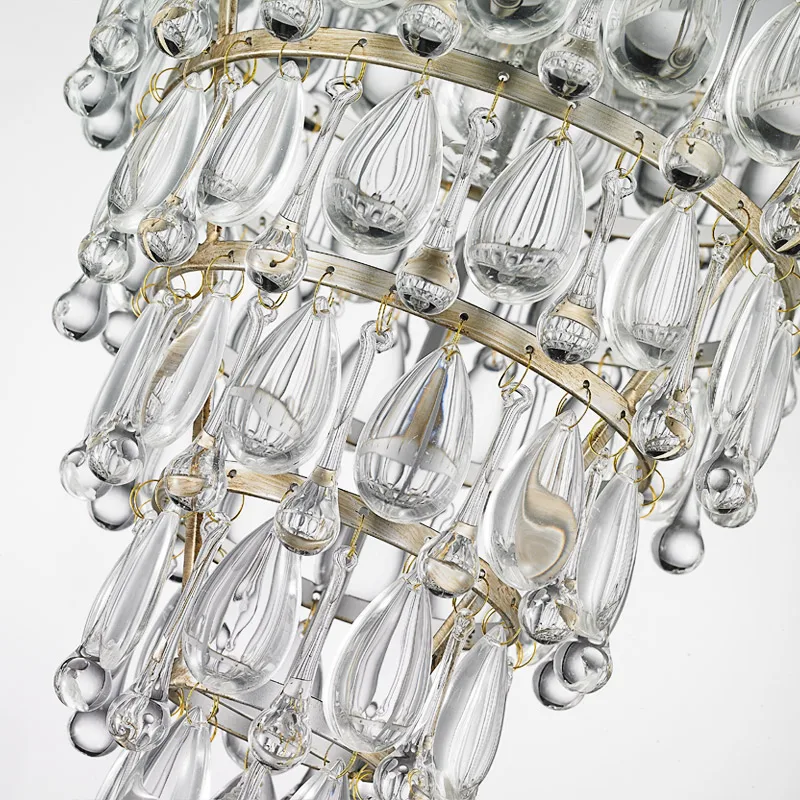 Moderna de cristal de hierro Colgante de Luz de la jaula de la Lámpara Colgante de la Lámpara de la Cocina Colgante lámpara Brillo de Led luminaria de Techo 1