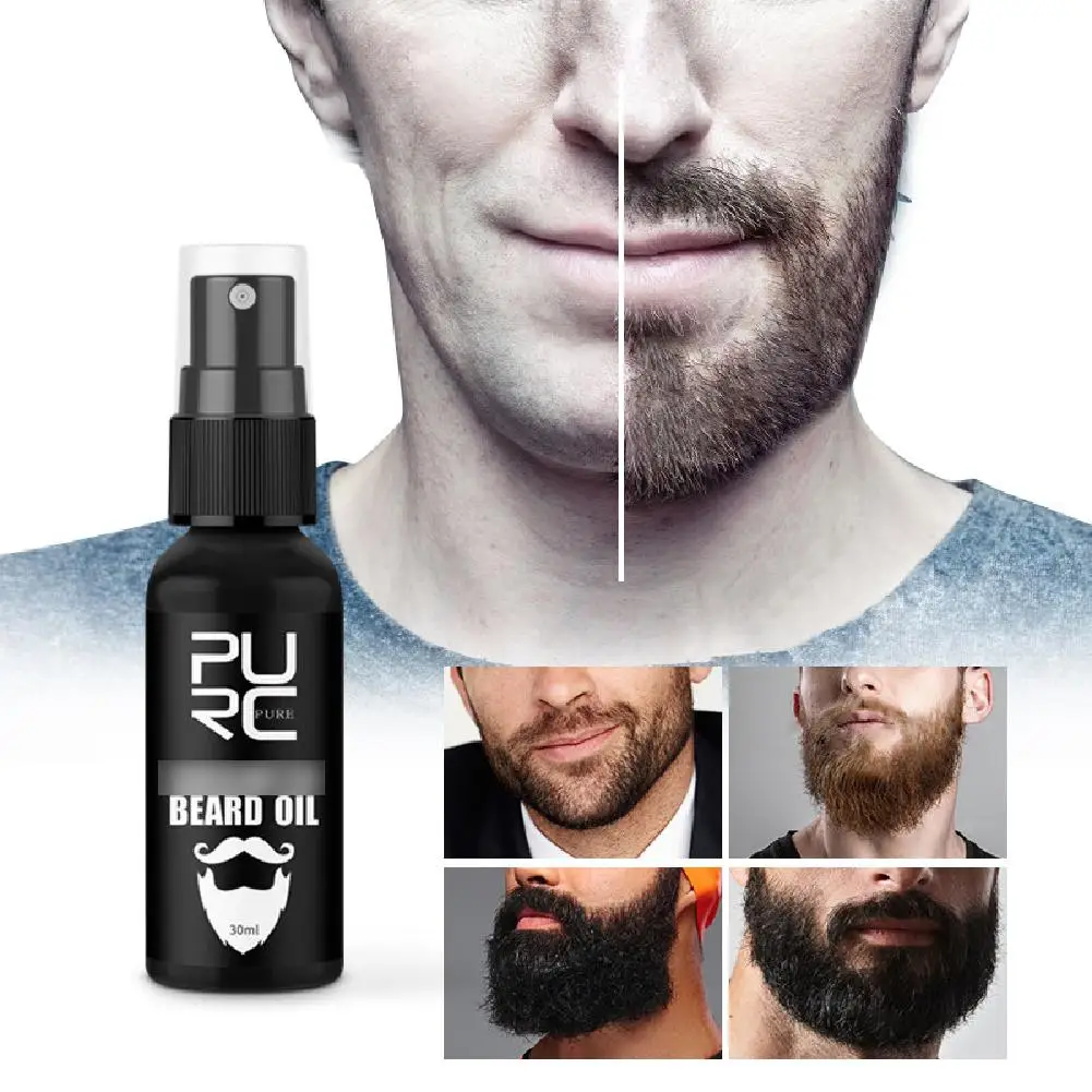 30ml Hombres de Barba suero de Spray para el Cabello de Crecimiento Nutritiva Potenciador Nutritiva de Aceite de Bigote Crecer la Barba el Tratamiento de la formación de Cabello Suero de Atención 1