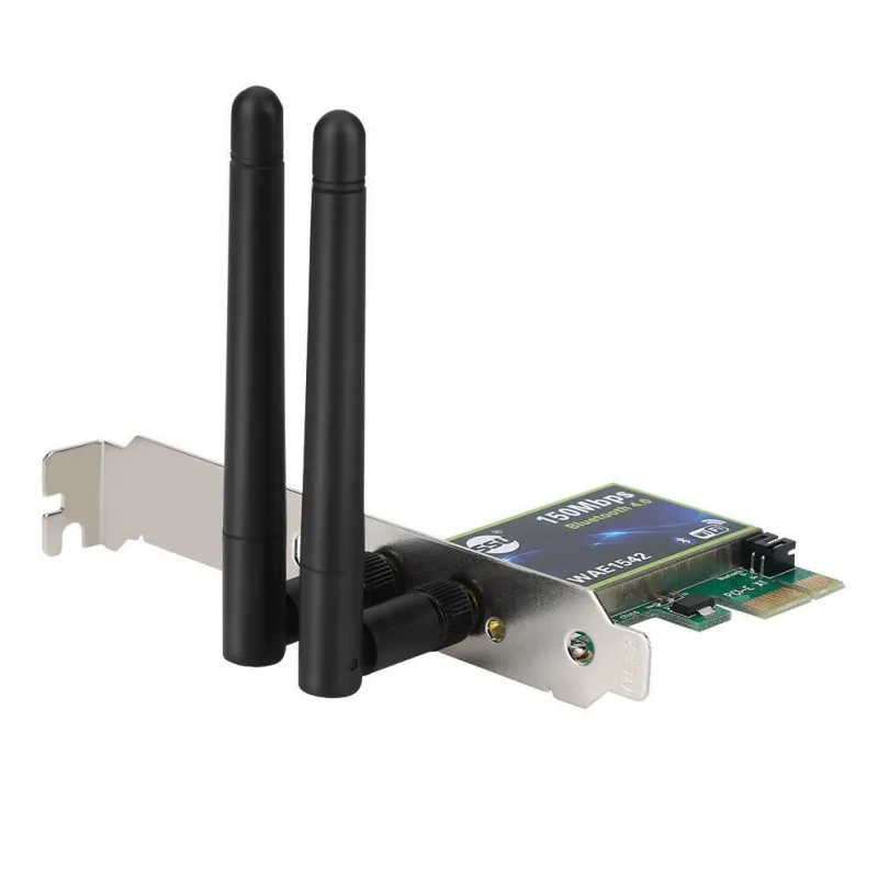 Bluetooth WiFi PCI-E Tarjeta de Red 2.4 G Inalámbrico de 150 mbps PCI-E PCI Express Adaptador de Red de Internet 1