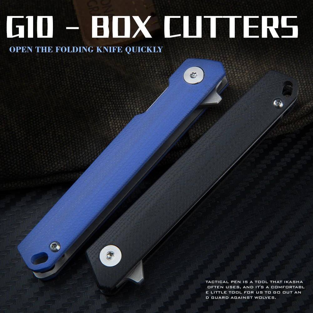 G10 hoja de cuchillo plegable de sharp para acampar al aire libre de la EDC herramienta fácil de llevar mini 1