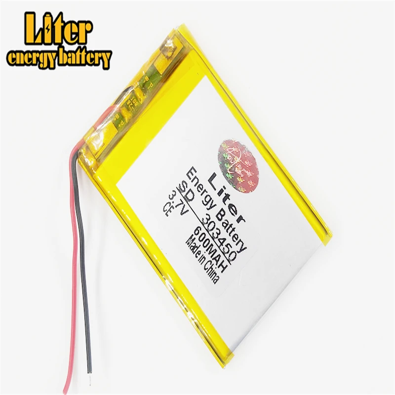 3.7 V batería de polímero de litio 303450 033450 MP3 MP4 Bluetooth DIY juguetes 600MAH 1