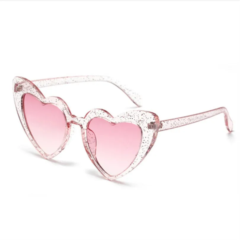 Caliente de la venta de Corazón de Amor de Gafas de sol de las Mujeres Lindo Retro Cat Eye Gafas de Sol mujer Femenina y Sexy de Lentes color de Rosa Rojo Flash Gafas 1