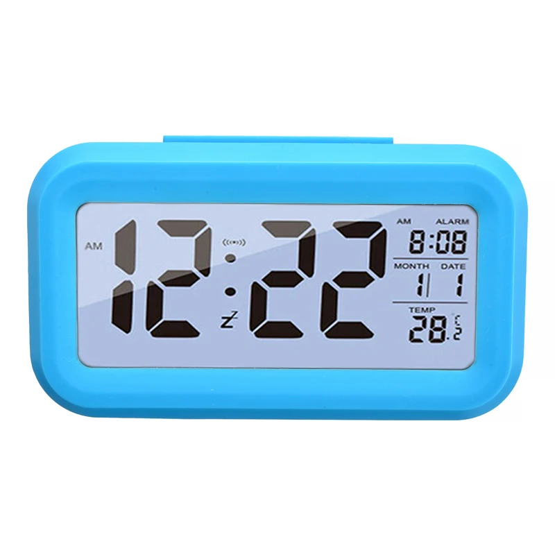 Nuevo LED de Alarma del Reloj Digital, Calendario, Reloj Alarma para Sutdent Oficina Ilumina Repetición Silenciosa de la Casa de la Mesilla de Reloj Eléctrico 1