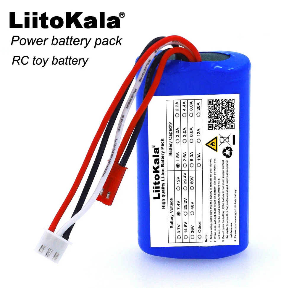 Liitokala Nueva 7.4 V 18650 batería de litio de 1500 mAh 8.4 V Recargable de Li-lon batería baterías + envío gratis 1