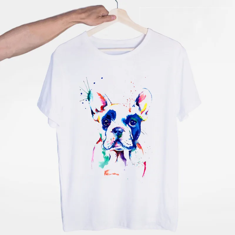 Los hombres del Bulldog francés Camisetas de Moda para Hombres y Mujeres Tops T-shirt de Manga Corta Unisex Camiseta 1