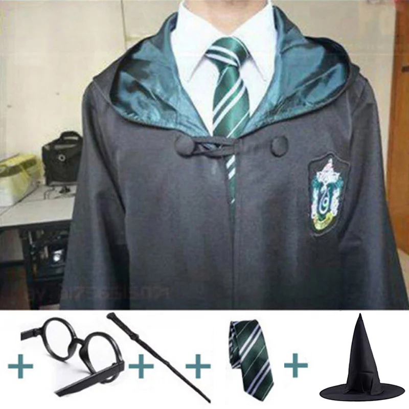 Niños Adultos Harris Cabo Manto Uniforme De La Escuela Cosplay Disfraces Trajes De Magia Traje Ropa De Niños Accesorios D-45 1