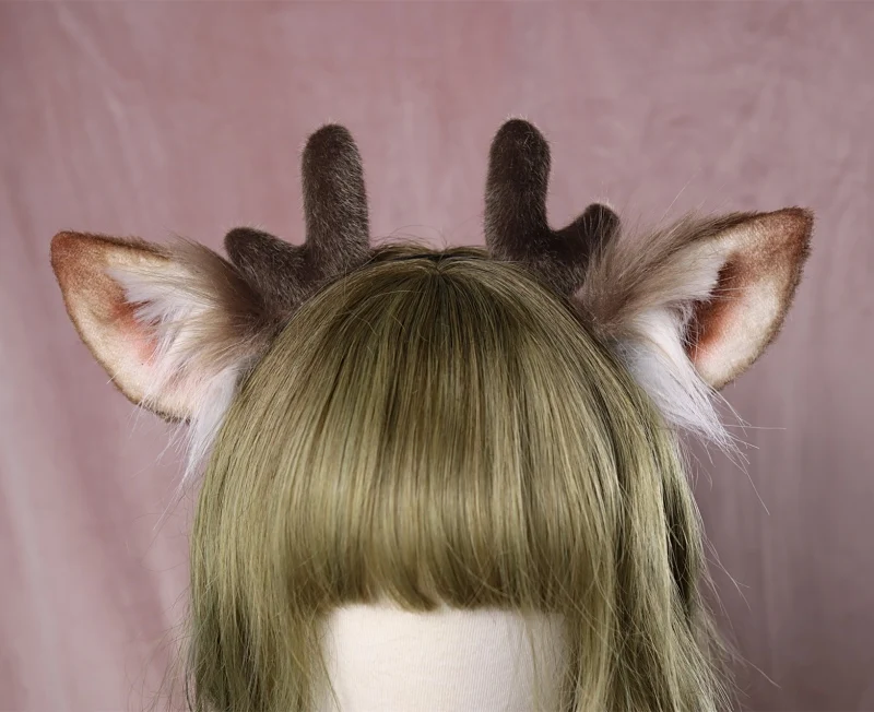 Nueva Cornamenta Leonado Oído Gorro de niña de accesorios para el cabello diadema para las mujeres scrunchie ciervo orejas el cabello arcos de Mano de Obra 1