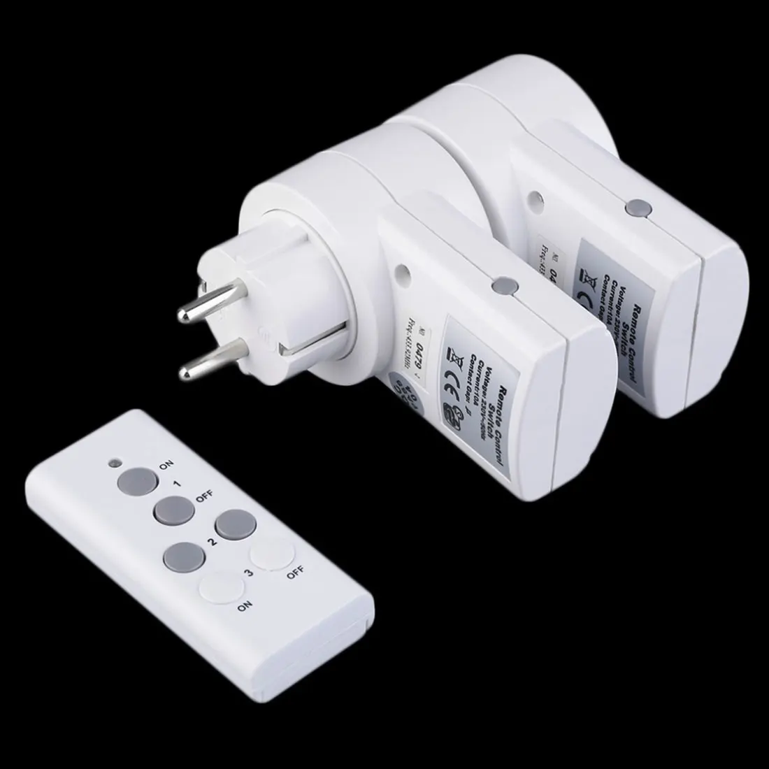 MAIF Nuevo Enchufe de la UE 2pcs/Socket Pack 230v-50Hz 10A Control Remoto Inalámbrico Tomas de corriente Interruptor de la Luz Enchufe de CC de 12V 23A 1