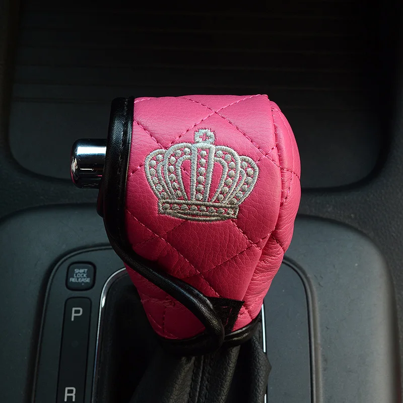 Accesorios del coche de interior de color rosa para las niñas de las mujeres de cuero de la Corona del reposacabezas de la almohada serie completa para bmw e46 e60 e90 f10 vw golf 1