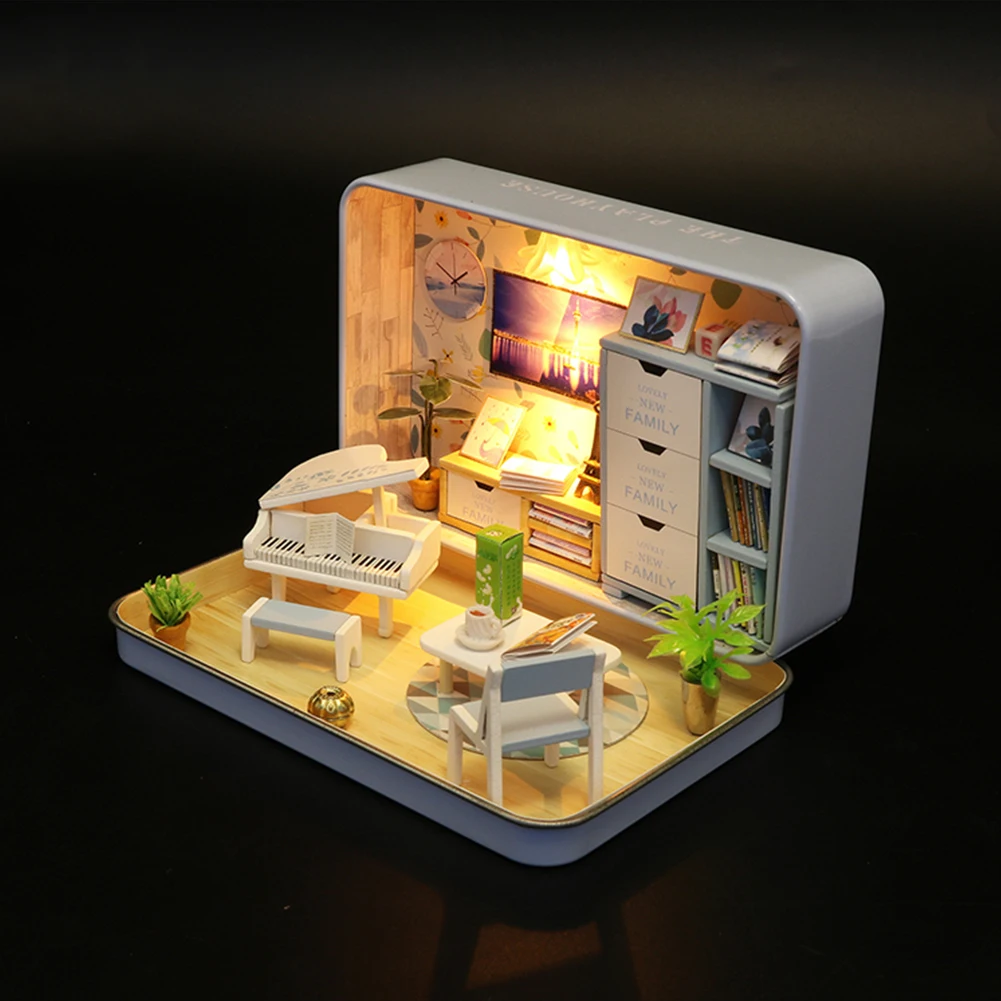Casa de muñecas Modelo para los Niños Regalo de Cumpleaños Educativa Clásico Ensamblar Juguetes 3 Estilos Creativos DIY Juguetes casa de Muñecas 1