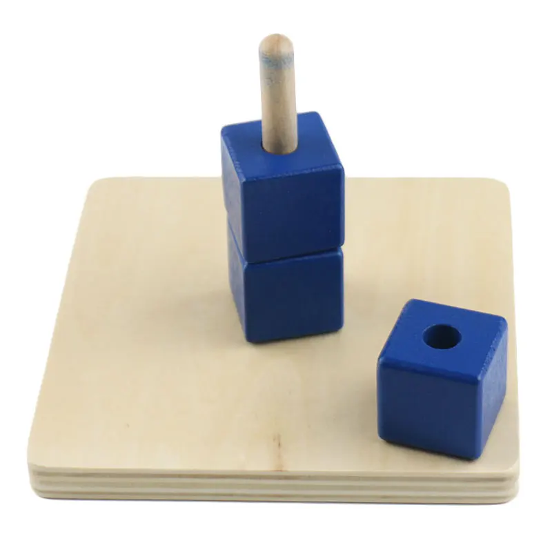 De madera Montessori, Juguetes de Bebé en Forma de Cubo de Reconocimiento de Brinquedos Materiales Montessori Sensorial Preescolar Juguetes de Madera B1125T 1