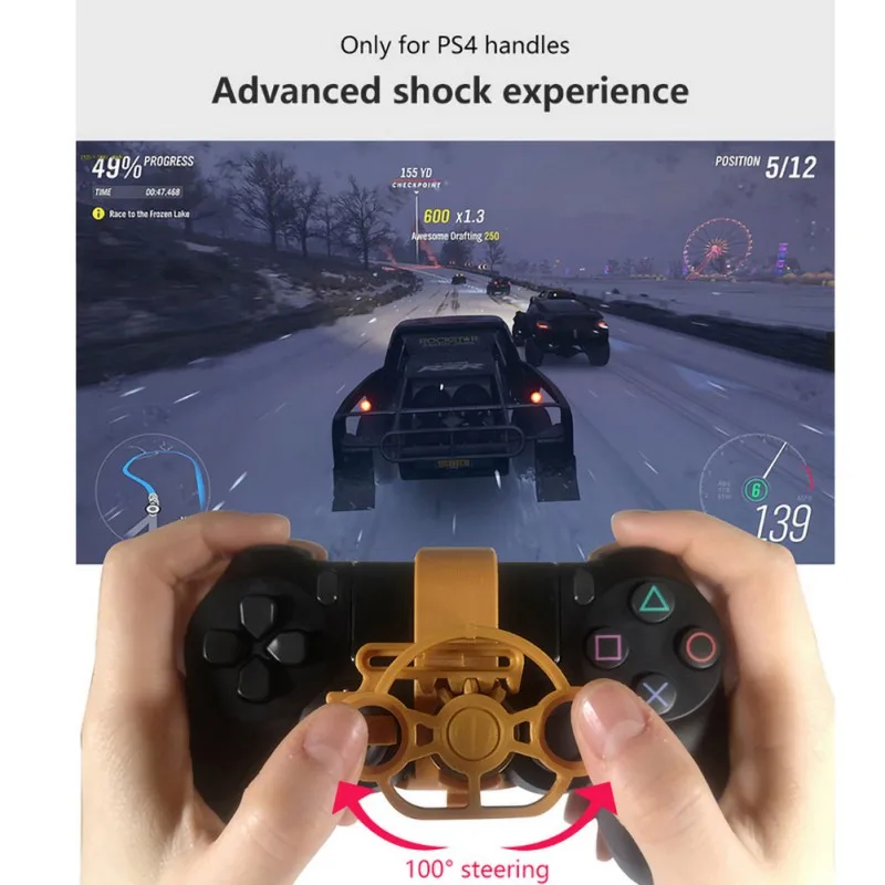 Para PS4 Juego de Carreras en el Volante, la Impresión en 3D Mini Volante Añadido Para Playstation 4 Controlador de Manejar 1