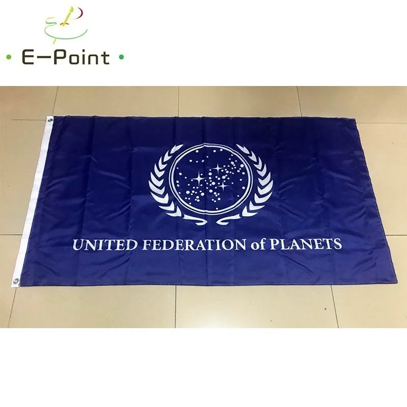 La bandera de la Federación Unida de Planetas 3 pies*5 pies (90*150cm) Tamaño de la Navidad Decoraciones para el Hogar banderín de Regalos 1