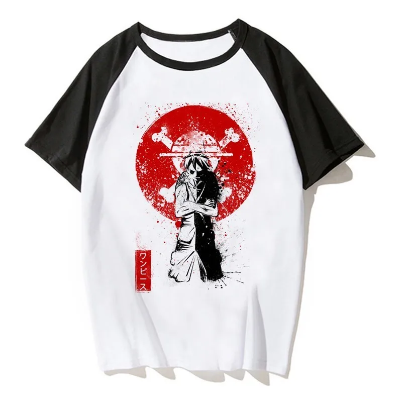 De nuevo Un Pedazo de Camiseta de Hombre de Anime Japonés de la Camisa de los Hombres T-shirt Luffy Camisetas Ropa de la Camiseta Impresa Camiseta de Manga Corta niños 1
