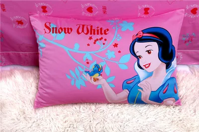 Disney Algodón Fundas de almohadas con fundas de 1pcs Princesa de dibujos animados Congelado Elsa Sofia Blanco de la Nieve Par funda de Almohada Decorativa 48x74cm 1