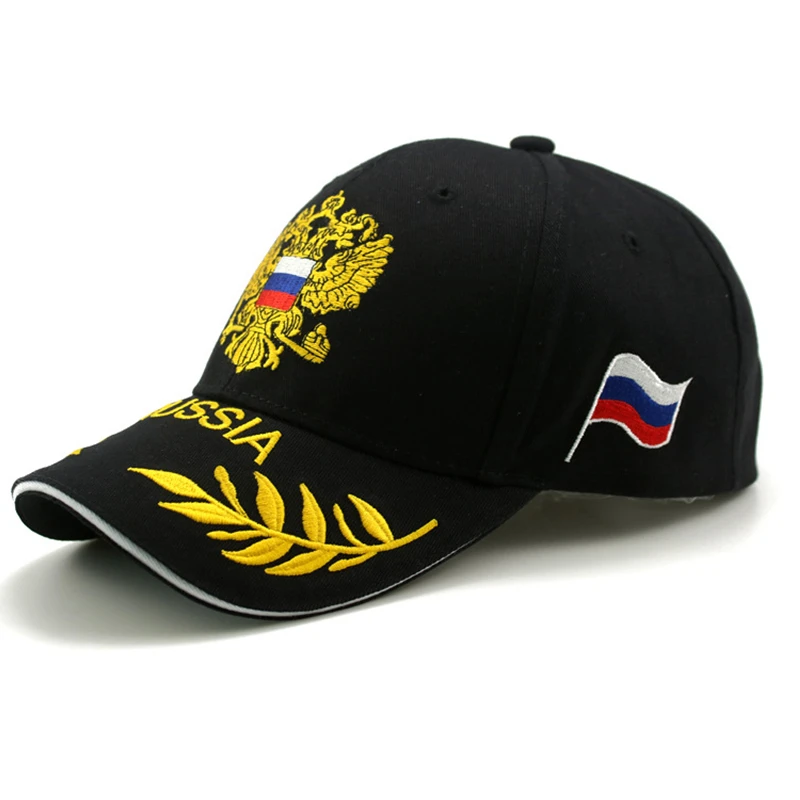 De la moda de Rusia Bandera de la Gorra de Béisbol de la Carta de Bordado de Deportes al aire libre de la Visera de los Hombres de las Mujeres de la Tapa Ajustable Casual Gorras de Béisbol 1