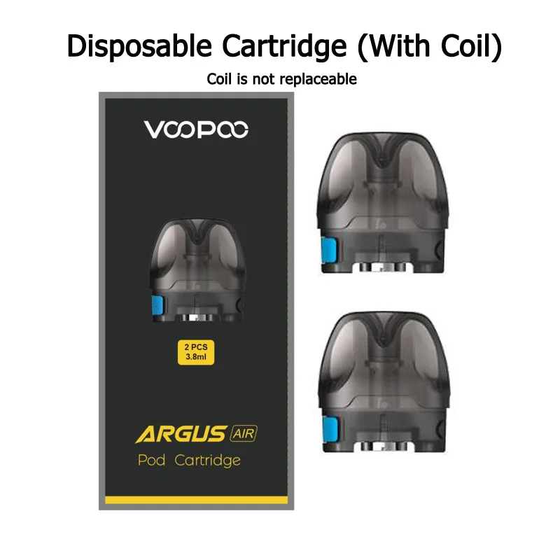 2pcs/pack VOOPOO ARGUS Aire Vaina del Cartucho de 3.8 ml Vacía Pod & Pod con 0.8 ohm Bobina del E-Cigarrillo de vape Tanque para ARGUS Aire Pod Vape Kit 1