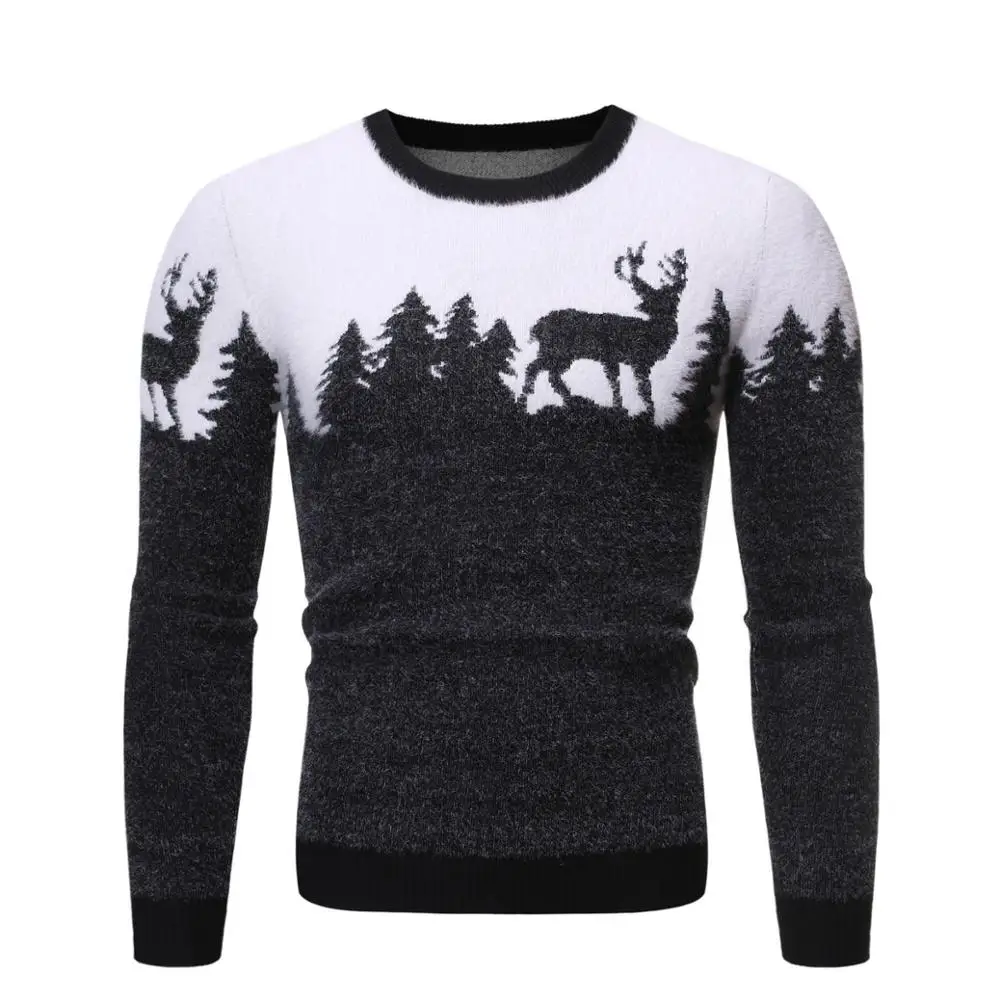 Caliente el estilo de otoño/invierno 2020 masculino de Navidad de los ciervos jersey suéter casual suéter de punto que adelgaza la tendencia masculina 1