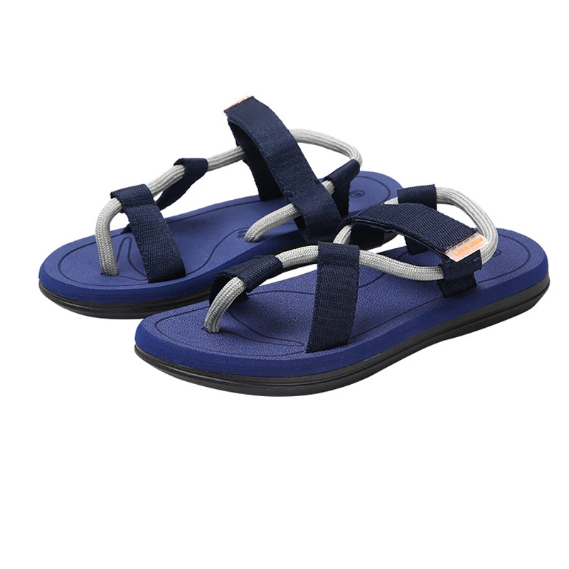 Unisex 2019 nueva de playa de verano de los zapatos de los hombres sandalias de roma de ocio transpirable clip de dedo es genial procrastinar de doble propósito de la sandalia macho 1
