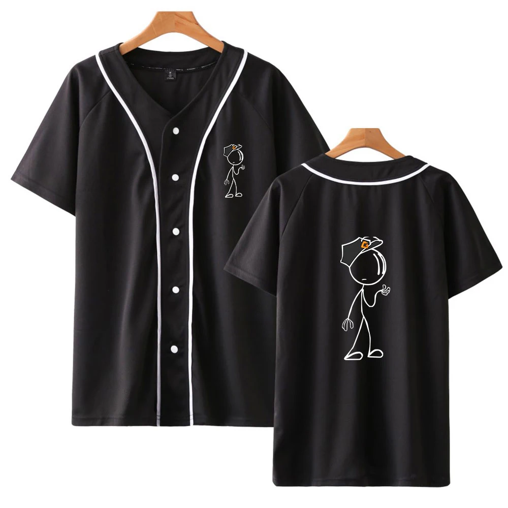 Henry Stickmin de la Moda de Béisbol de las camisetas de las Mujeres/de los Hombres de Verano de Manga Corta de la Camiseta de 2020 Caliente de la Venta Informal de Streetwear 1