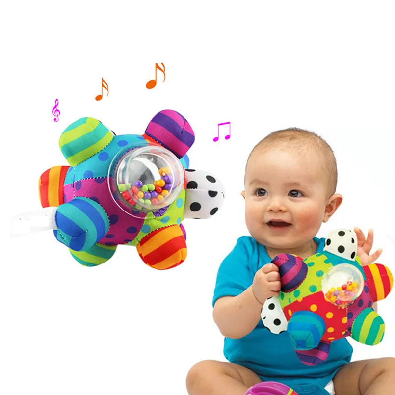 Juguetes De Bebé De La Diversión Poco Fuerte Bell Bebé Bola Se Queda Juguete Desarrollar Bebé Inteligencia Agarrar Juguete De La Mano De Bell Sonajero Juguetes Para Bebé/Bebé 1