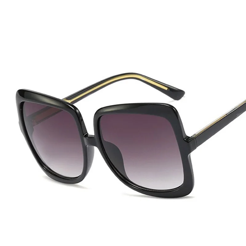 2020 de Lujo de la Gran Plaza de Gafas de sol de las Mujeres de la Marca del Diseñador Retro Gafas de Sol de Mujer de gran tamaño Leopardo Amarillo Tonos oculos UV400 1