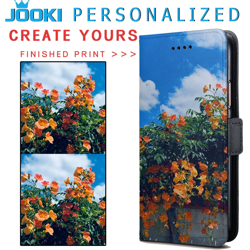 Para Samsung Galaxy J4 Plus Tapa, Magnético cartera de cuero del Caso Para Samsung Galaxy J4+ logotipo Personalizado personalizado de la foto de la caja del teléfono 1