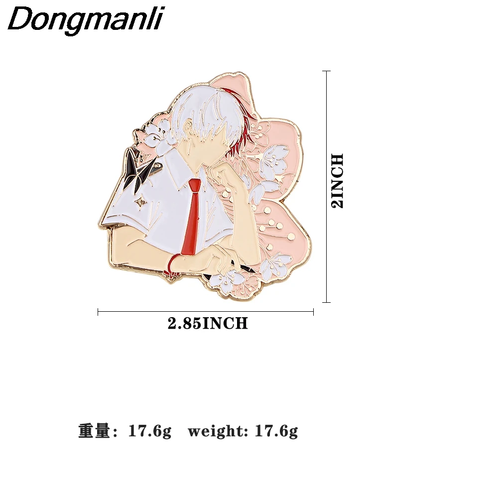BG338 Dongmanli Anime Metal Esmalte Alfileres y Broches para el Pin de la Solapa de la Mochila Bolsas Insignia de la Colección de Regalos 1