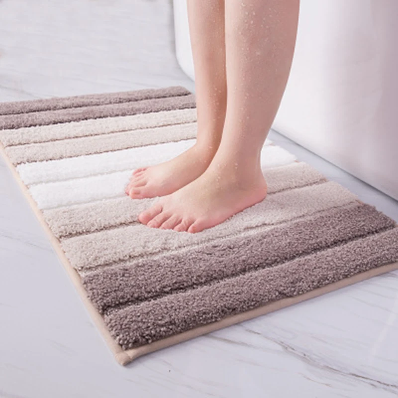 GESEW antideslizante alfombra de Baño En El Piso de Rayas Simple Absorbente Alfombra de Baño de Alfombras Tapetes Para Cocina, Accesorios de Baño 1