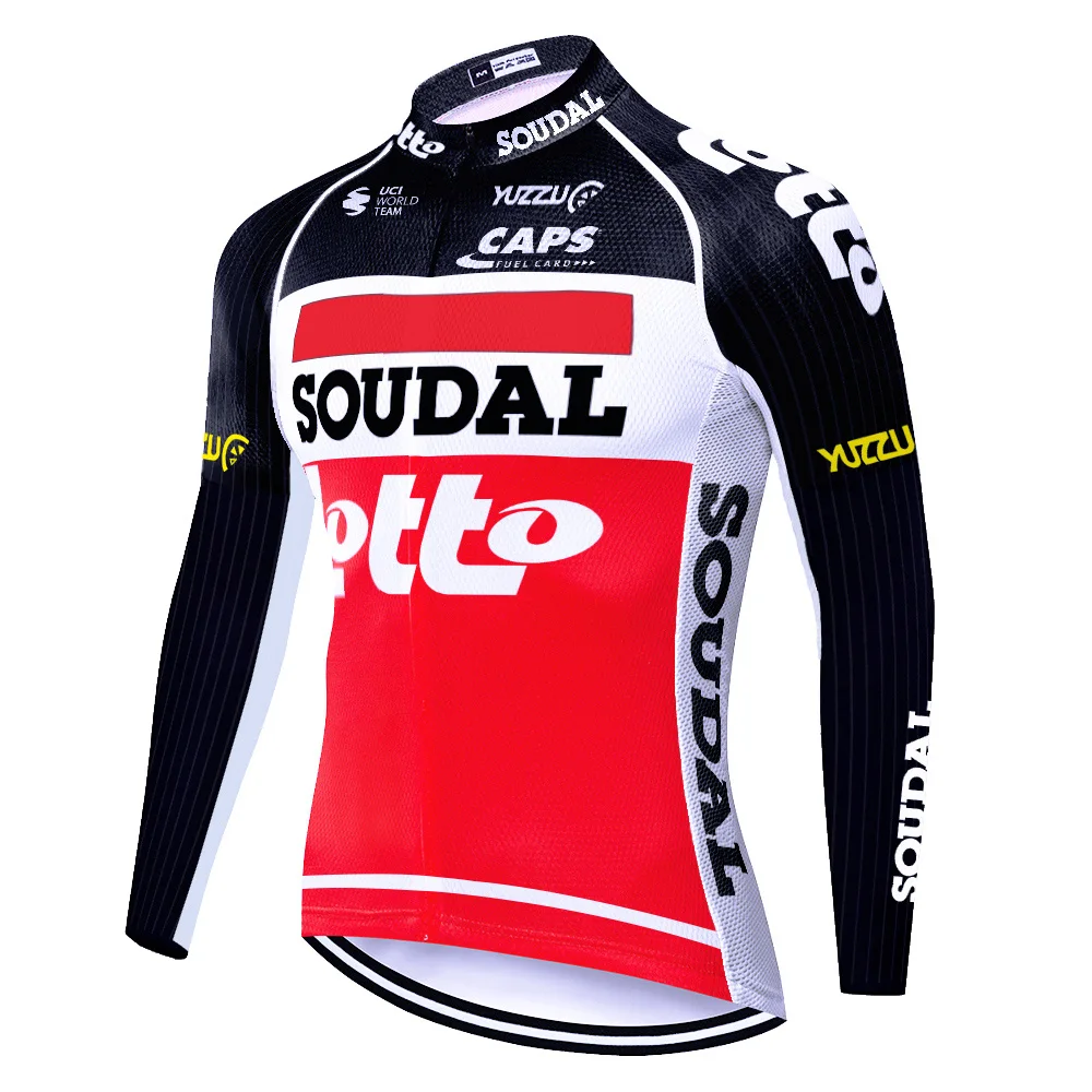 2020 equipo lotto soudal jersey de ciclismo de invierno de verano de manga larga jersey bicicleta de bicicleta de montaña Transpirable maillot largo ciclismo 1