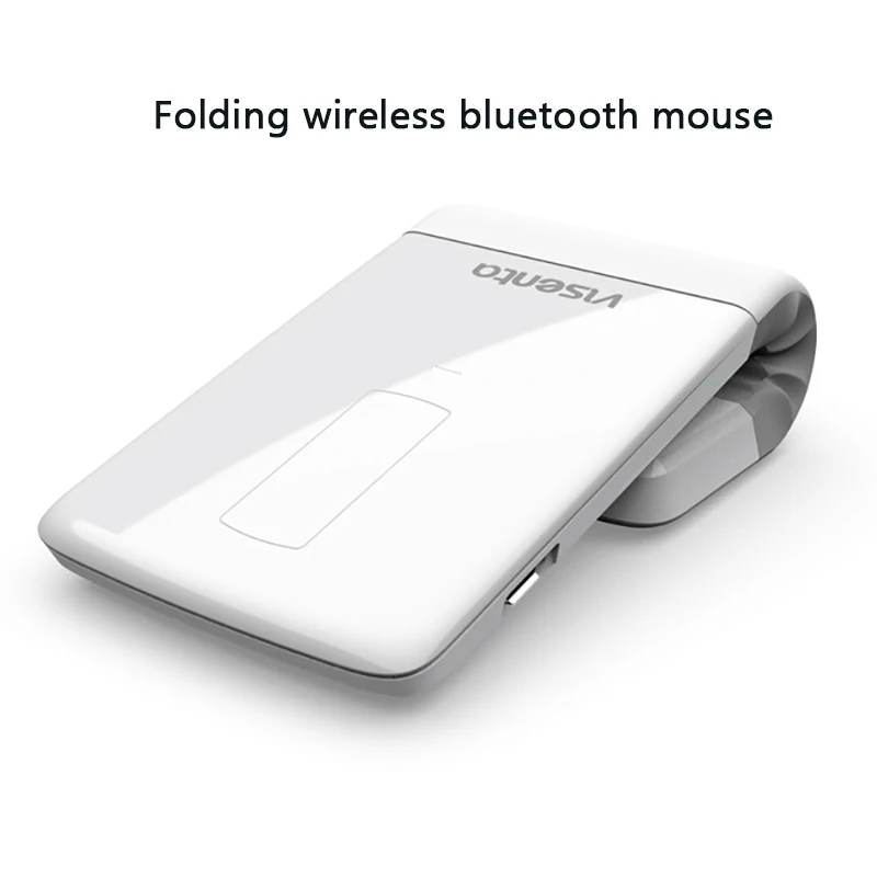 2019 nueva 2000dpi inalámbrica Bluetooth ratón delgado y ligero plegable láser recargable Incorporada de la batería para notebook PC de la oficina 1