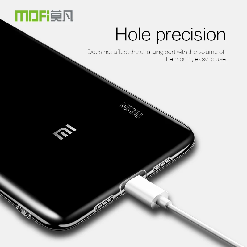 Para Xiaomi Mi Note 3 funda MOFi original de Mi Note 3 funda blanda de Mi Note3 caso de silicona transparente clara capa coque de TPU 1