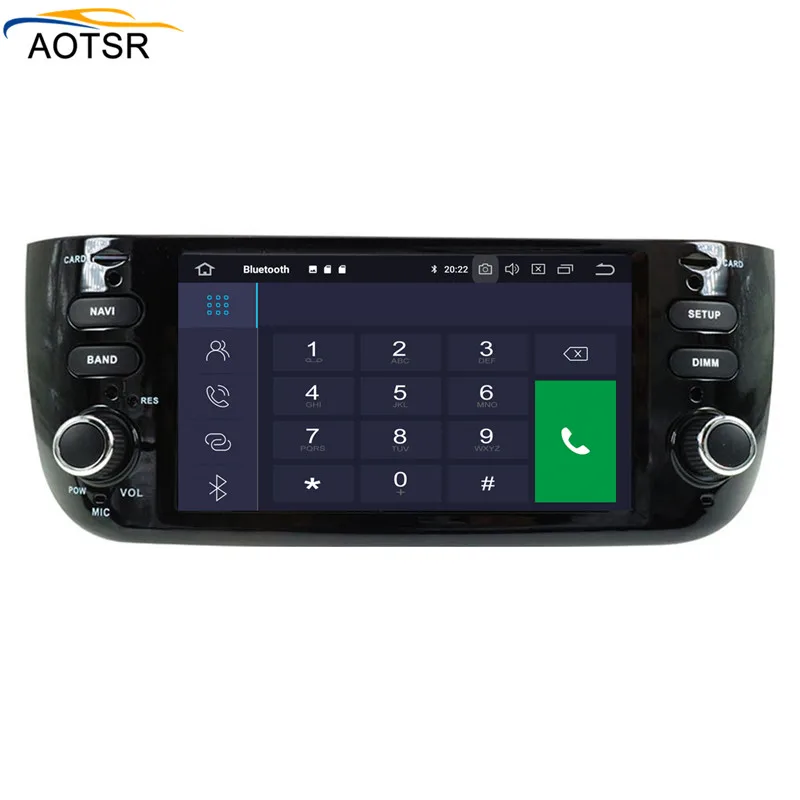 IPS Android 9.0 multimedia del coche reproductor de dvd de la unidad principal Para Fiat Punto 2009-Linea 2012-de Navegación GPS de radio auto estéreo 1