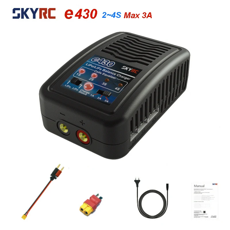 SKYRC e430 Cargador de la Balanza De 2-4 células 1A/2A/3A / 200 ma Batería de Lipo Con Construir En el Adaptador de AC110-240V 1