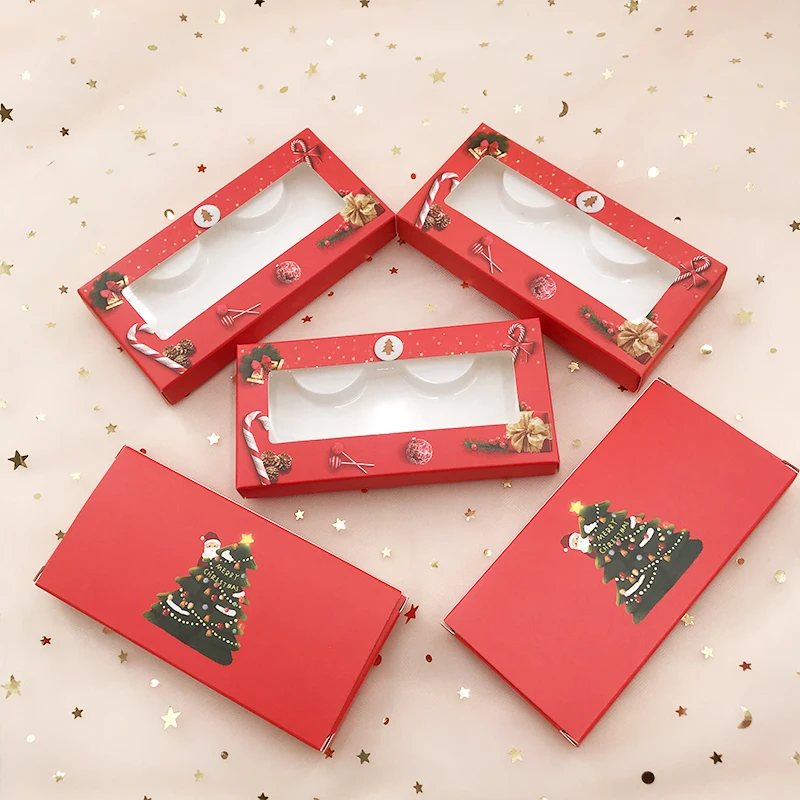 Las pestañas de la Caja de Regalo de Navidad Maquillaje Herramienta Rectángulo Lash Caso sin Pestañas FedEx Envío Rápido 1