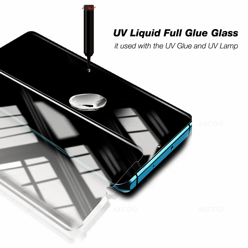 Akcoo P30 Pro de Privacidad Protector de pantalla para Huawei P30 pro de vidrio templado anti-espía de película de rayos UV Lleno de pegamento de vidrio con un toque delicado 1