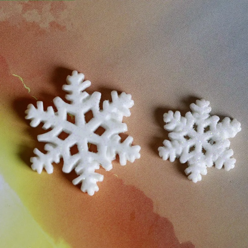300pcs de Resina, Artesanías de Figurillas de Miniaturas Micro paisaje de Navidad de los copos de nieve del Jardín de los Bonsais decoraciones DIY Accesorios BJ042 1