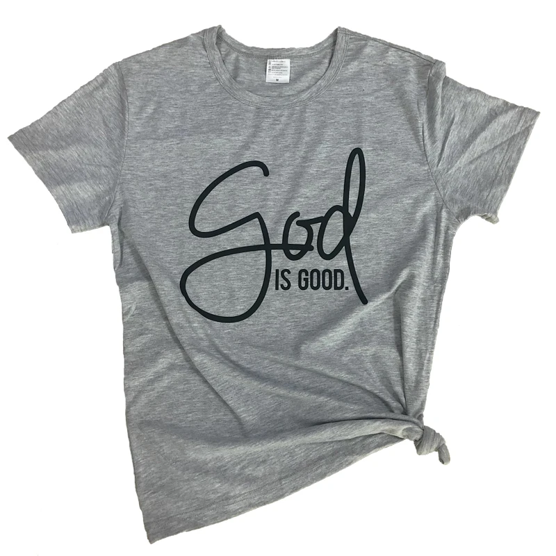 Dios es Bueno, Camiseta de Cristiano Jesús Camisa de Motivación Inspiradora Regalos para los Cristianos Tops Lema Grunge Camiseta de la Moda de Jesús 1