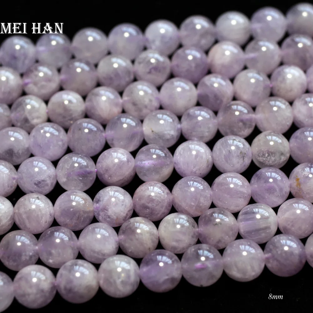 Meihan mayorista de 8mm 10mm naturales de Lavanda de cuarzo redonda lisa de piedra suelta perlas para la joyería de diseño de BRICOLAJE 1