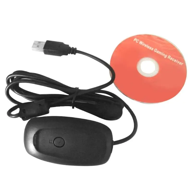 Wireless Gamepad PC Adapter USB Receptor Para Microsoft Xbox 360 Consola de Juegos Controlador USB Receptor de PC Con el controlador de CD 1