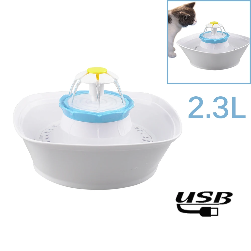 2.3 L Automático Gato Dispensador de Agua LED USB Eléctrico Perro de Mascota Silencio Bebedor cubeta de alimentación animal doméstico Fuente de Agua Potable 1