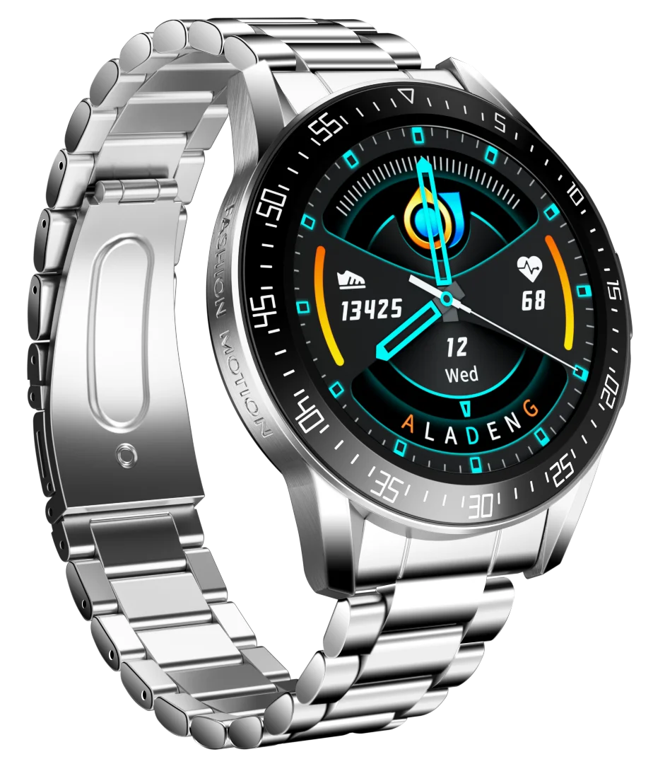 696 Reloj Inteligente ALD3 de Infrarrojos de la temperatura del Cuerpo de medida de Bluetooth de la Llamada de la frecuencia cardíaca Passometer Smartwatch de los Hombres Pulsera de las Mujeres de B 1